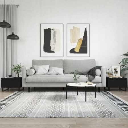 Mesas de centro 2 uds madera de ingeniería negro 50x46x35 cm en Mesas de centro | Comprar online en Foru.es