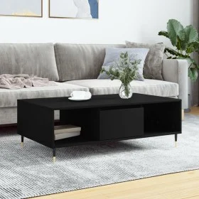 Mesa de centro madera de ingeniería negro 104x60x35 cm de vidaXL, Mesas de centro - Ref: Foro24-827077, Precio: 66,93 €, Desc...