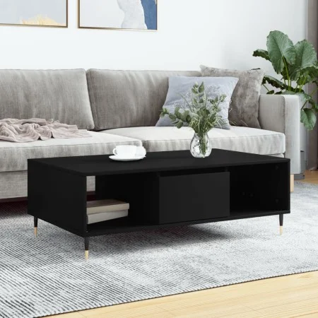 Mesa de centro madera de ingeniería negro 104x60x35 cm de vidaXL, Mesas de centro - Ref: Foro24-827077, Precio: 66,93 €, Desc...