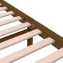Estructura de cama madera maciza King marrón miel 150x200 cm de vidaXL, Camas y somieres - Ref: Foro24-814827, Precio: 154,18...