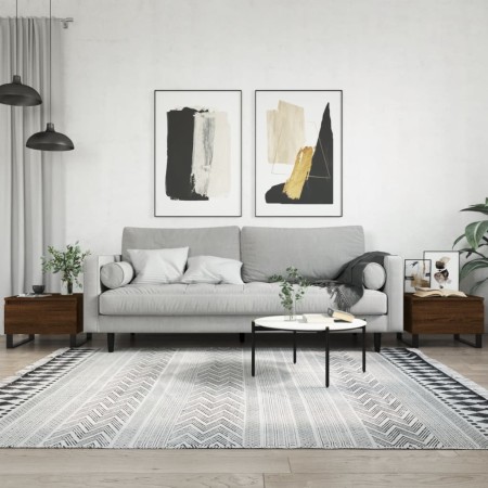 Mesas de centro 2 uds madera ingeniería roble marrón 50x46x35cm en Mesas de centro | Comprar online en Foru.es