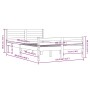 Estructura de cama madera maciza King marrón miel 150x200 cm de vidaXL, Camas y somieres - Ref: Foro24-814827, Precio: 154,18...