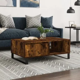 Mesa de centro madera de ingeniería roble ahumado 90x60x35 cm de vidaXL, Mesas de centro - Ref: Foro24-827073, Precio: 70,70 ...