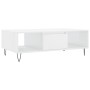 Mesa de centro madera de ingeniería blanco brillo 104x60x35 cm de vidaXL, Mesas de centro - Ref: Foro24-827086, Precio: 71,45...