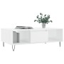 Mesa de centro madera de ingeniería blanco brillo 104x60x35 cm de vidaXL, Mesas de centro - Ref: Foro24-827086, Precio: 71,45...