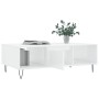 Mesa de centro madera de ingeniería blanco brillo 104x60x35 cm de vidaXL, Mesas de centro - Ref: Foro24-827086, Precio: 71,45...