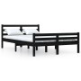 Estructura de cama madera maciza negra King Size 150x200 cm de vidaXL, Camas y somieres - Ref: Foro24-814828, Precio: 152,00 ...