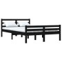 Estructura de cama madera maciza negra King Size 150x200 cm de vidaXL, Camas y somieres - Ref: Foro24-814828, Precio: 152,00 ...