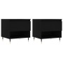 Mesas de centro 2 uds madera de ingeniería negro 50x46x50 cm en Mesas de centro | Comprar online en Foru.es