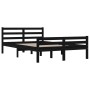 Estructura de cama madera maciza negra King Size 150x200 cm de vidaXL, Camas y somieres - Ref: Foro24-814828, Precio: 152,00 ...