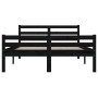 Estructura de cama madera maciza negra King Size 150x200 cm de vidaXL, Camas y somieres - Ref: Foro24-814828, Precio: 152,00 ...