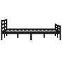 Estructura de cama madera maciza negra King Size 150x200 cm de vidaXL, Camas y somieres - Ref: Foro24-814828, Precio: 152,00 ...
