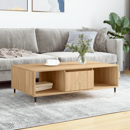 Mesa de centro madera de ingeniería roble Sonoma 104x60x35 cm de vidaXL, Mesas de centro - Ref: Foro24-827079, Precio: 66,99 ...
