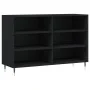 Aparador de madera contrachapada negro 103,5x35x70 cm de vidaXL, Aparadores - Ref: Foro24-827101, Precio: 72,25 €, Descuento: %