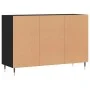 Aparador de madera contrachapada negro 103,5x35x70 cm de vidaXL, Aparadores - Ref: Foro24-827101, Precio: 72,25 €, Descuento: %