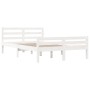 Estructura de cama de madera maciza blanco 160x200 cm de vidaXL, Camas y somieres - Ref: Foro24-814830, Precio: 127,27 €, Des...