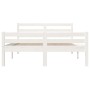 Estructura de cama de madera maciza blanco 160x200 cm de vidaXL, Camas y somieres - Ref: Foro24-814830, Precio: 127,27 €, Des...