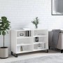 Aparador de madera contrachapada blanco brillo 103,5x35x70 cm de vidaXL, Aparadores - Ref: Foro24-827118, Precio: 81,64 €, De...