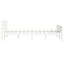 Estructura de cama de madera maciza blanco 160x200 cm de vidaXL, Camas y somieres - Ref: Foro24-814830, Precio: 127,27 €, Des...