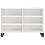 Aparador de madera contrachapada blanco brillo 103,5x35x70 cm de vidaXL, Aparadores - Ref: Foro24-827118, Precio: 81,64 €, De...
