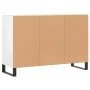 Aparador de madera contrachapada blanco brillo 103,5x35x70 cm de vidaXL, Aparadores - Ref: Foro24-827118, Precio: 80,65 €, De...
