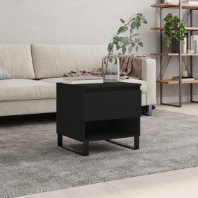 Mesa de centro madera de ingeniería negro 50x46x50 cm en Mesas de centro | Comprar online en Foru.es