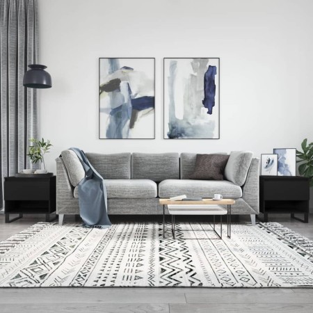 Mesas de centro 2 uds madera de ingeniería negro 50x46x50 cm en Mesas de centro | Comprar online en Foru.es