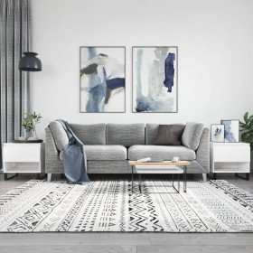 Mesas centro 2 uds madera ingeniería blanco brillo 50x46x50 cm en Mesas de centro | Comprar online en Foru.es