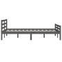 Estructura de cama de madera maciza gris 160x200 cm de vidaXL, Camas y somieres - Ref: Foro24-814831, Precio: 137,13 €, Descu...
