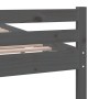 Estructura de cama de madera maciza gris 160x200 cm de vidaXL, Camas y somieres - Ref: Foro24-814831, Precio: 137,13 €, Descu...