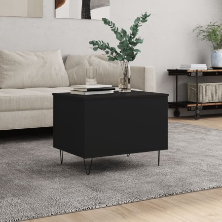 Mesa de centro madera contrachapada negro 60x44,5x45 cm en Mesas de centro | Comprar online en Foru.es