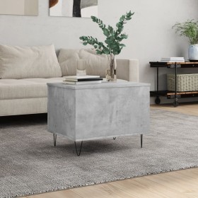 Mesa de centro madera contrachapada gris hormigón 60x44,5x45 cm en Mesas de centro | Comprar online en Foru.es