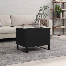 Mesa de centro madera contrachapada negro 60x44,5x45 cm en Mesas de centro | Comprar online en Foru.es