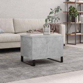 Mesa de centro madera contrachapada gris hormigón 60x44,5x45 cm en Mesas de centro | Comprar online en Foru.es