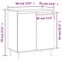Aparador de madera contrachapada gris hormigón 60x35x70 cm de vidaXL, Aparadores - Ref: Foro24-827152, Precio: 61,04 €, Descu...