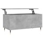 Mesa de centro madera contrachapada gris hormigón 90x44,5x45 cm en Mesas de centro | Comprar online en Foru.es