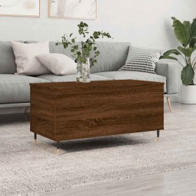 Mesa de centro madera contrachapada roble marrón 90x44,5x45 cm en Mesas de centro | Comprar online en Foru.es