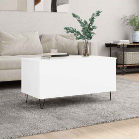 Mesa de centro madera contrachapada blanco 90x44,5x45 cm en Mesas de centro | Comprar online en Foru.es