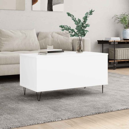 Mesa de centro madera contrachapada blanco 90x44,5x45 cm en Mesas de centro | Comprar online en Foru.es