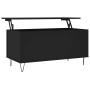 Mesa de centro madera contrachapada negro 90x44,5x45 cm en Mesas de centro | Comprar online en Foru.es