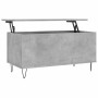 Mesa de centro madera contrachapada gris hormigón 90x44,5x45 cm en Mesas de centro | Comprar online en Foru.es
