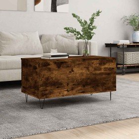 Mesa de centro madera contrachapada roble ahumado 90x44,5x45 cm en Mesas de centro | Comprar online en Foru.es