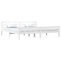 Estructura de cama madera maciza blanco Supe King 180x200 cm de vidaXL, Camas y somieres - Ref: Foro24-814835, Precio: 131,90...