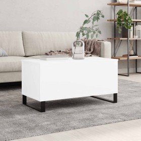 Mesa de centro madera contrachapada blanco 90x44,5x45 cm en Mesas de centro | Comprar online en Foru.es