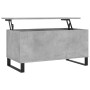 Mesa de centro madera contrachapada gris hormigón 90x44,5x45 cm en Mesas de centro | Comprar online en Foru.es