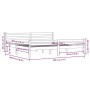 Estructura de cama madera maciza blanco Supe King 180x200 cm de vidaXL, Camas y somieres - Ref: Foro24-814835, Precio: 131,90...
