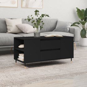 Mesa de centro madera de ingeniería negro 102x44,5x50 cm en Mesas de centro | Comprar online en Foru.es