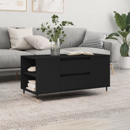 Mesa de centro madera de ingeniería negro 102x44,5x50 cm en Mesas de centro | Comprar online en Foru.es