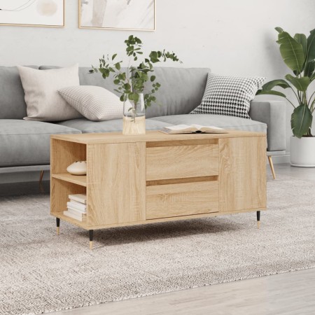 Mesa de centro madera de ingeniería roble Sonoma 102x44,5x50 cm en Mesas de centro | Comprar online en Foru.es