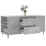 Mesa de centro madera ingeniería gris hormigón 102x44,5x50 cm en Mesas de centro | Comprar online en Foru.es
